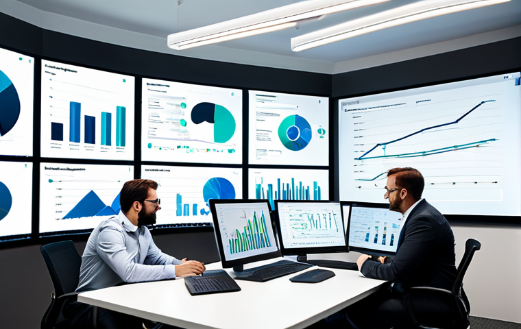**

"A modern office setting, featuring a diverse team of professionals collaborating around a large screen displaying ERP data visualizations (charts, graphs). The scene emphasizes efficient workflow and data-driven decision-making. Everyone is fully clothed in appropriate business attire. Safe for work, professional environment, perfect anatomy, well-formed hands, natural lighting, high quality, family-friendly."

**