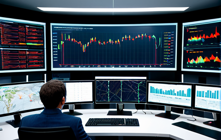 공급망관리와 IT 인프라의 통합 - Supply Chain Visualization**

"A modern, brightly lit control room filled with screens displaying re...