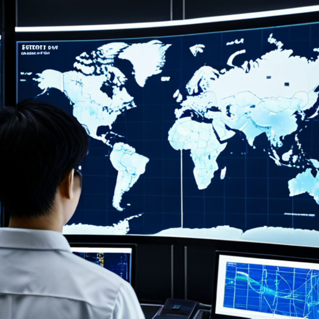 공급망관리와 실무형 교육 프로그램 - **Supply Chain Visibility:** "A futuristic control room displaying real-time data visualizations of ...