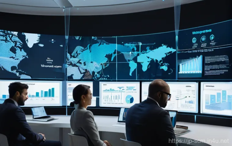 공급망관리 실무에서의 글로벌 표준 적용 - **Prompt: Supply Chain Clarity Unveiled**
    A diverse team of professionals (men and women, variou...