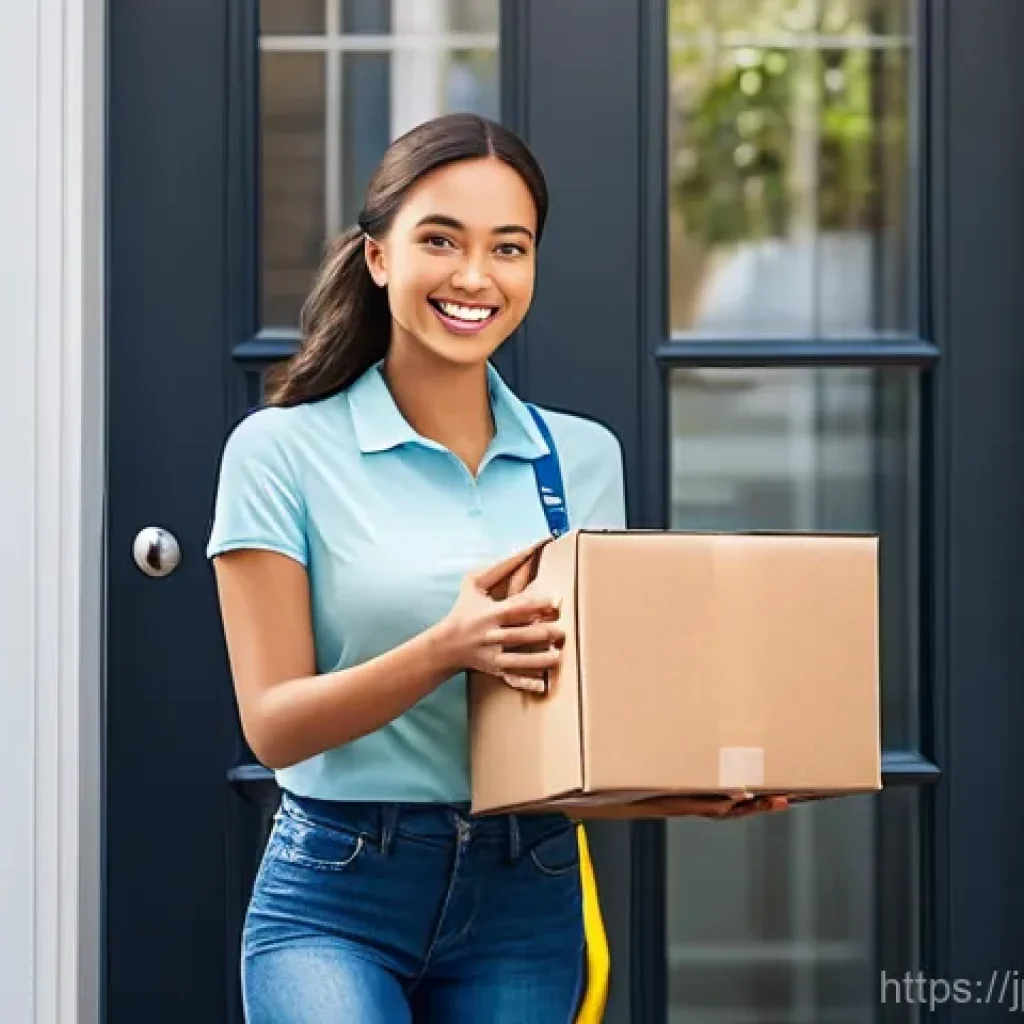 공급망관리와 고객 중심 혁신 사례 - **Prompt for "The Magic of Speedy Delivery":**
A cheerful young woman, approximately 20-25 years...