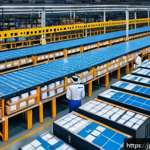 공급망관리와 비용 최적화 전략 - A modern Japanese logistics warehouse with advanced automation robots and AI systems efficiently sor...