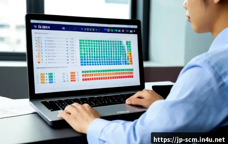 SCM 전문가로 성장하기 위한 팁 - Photorealistic Japanese supply chain professional reviewing a clean physical logistics flow chart ma...